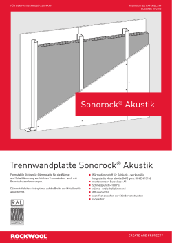 Trennwandplatte SonorockÂ® Akustik SonorockÂ® Akustik