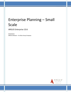 Enterprise Planning â Small Scale