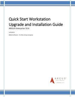 Quick Start Workstation Upgrade and Installation