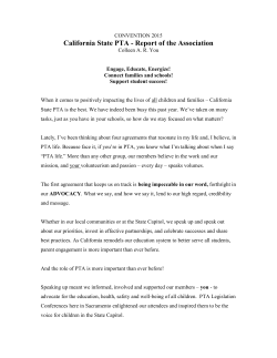 California State PTA - Report of the Association