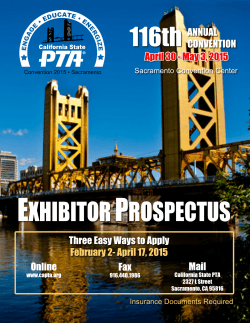 Exhibitor Prospectus - The California State PTA