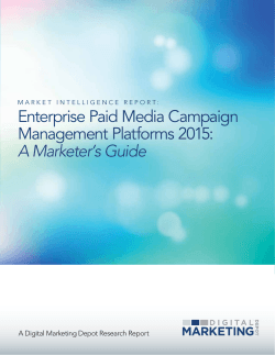 Enterprise Paid Media Campaign Management Platforms 2015: A