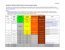 ArcGIS Mobile Product Life Cycle Support Status