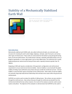 Stability of a Mechanically Stabilized Earth Wall - GEO