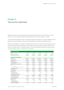 Chapter 4 The income statement