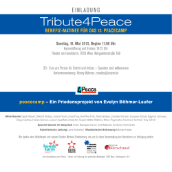 Tribute4Peace - peacecamp 2015