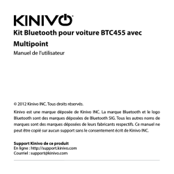 Kit Bluetooth pour voiture BTC455 avec Multipoint