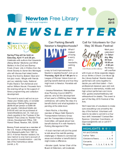 Newsletter - Newton Free Library