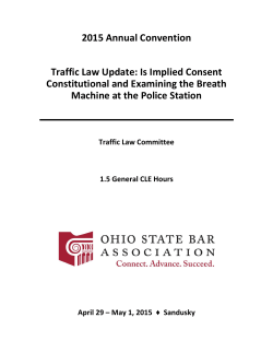 Traffic Law Update - Ohio State Bar Association