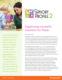 Sensory Profile 2: Noah Case Study