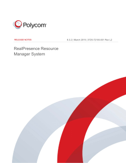 Polycom RealPresence Resource Manager System Release Notes