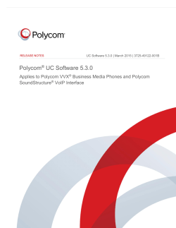 Polycom UC Software 5.3.0 Release Notes