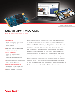 SanDisk Ultra II mSATA SSD Datasheet