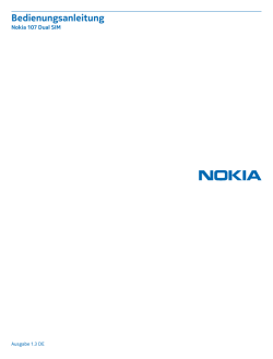 Nokia 107 Dual SIM Bedienungsanleitung