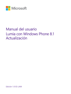 Manual del Usuario para Lumia con Windows Phone 8.1
