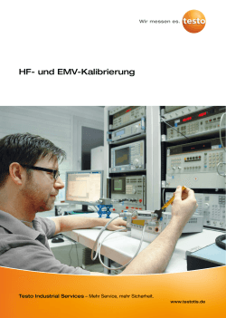 HF- und EMV-Kalibrierung - Testo Industrial Services GmbH