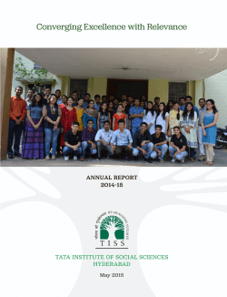 TISS Hyd Annual Report - Tata Institute of Social Sciences