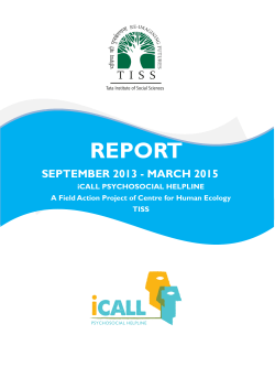REPORT - Parent Directory - Tata Institute of Social Sciences