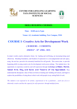 COURSE I- Creative Arts for Development Work