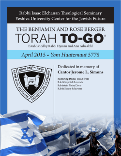 TORAH TO-GOÂ® - YU Torah Online