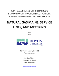 NATURAL GAS MAINS, SERVICE LINES, AND