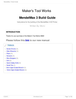 MendelMax 3 Build Guide
