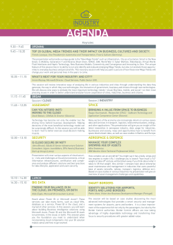 Industry day 2015 schedule