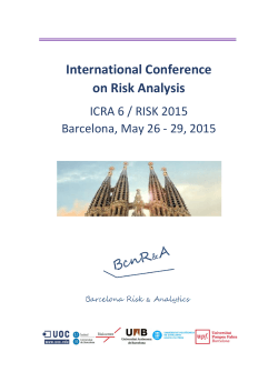 International Conference on Risk Analysis - DPCS@IN3-UOC