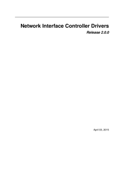 Network Interface Controller Drivers Release 2.0.0