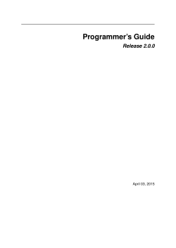 Programmer`s Guide Release 2.0.0
