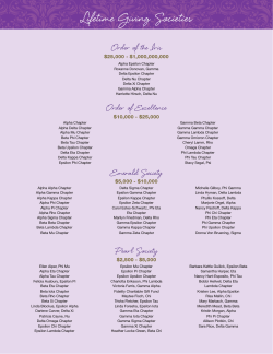 Lifetime Giving Societies - DPhiE Educational Foundation