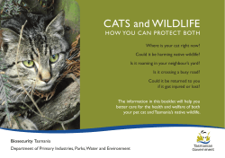 CATS and WILDLIFE - Department of Primary Industries, Parks