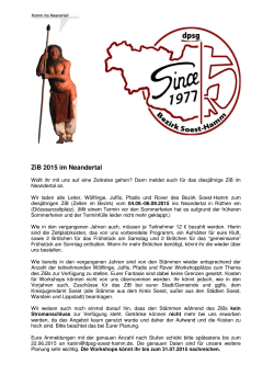 ZiB 2015 im Neandertal - (DPSG), Bezirk Soest-Hamm