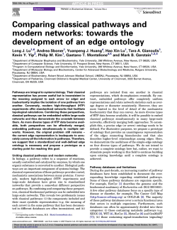 Comparing classical pathways and modern networks: towards the