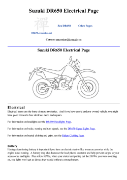 Suzuki DR650 Electrical Page