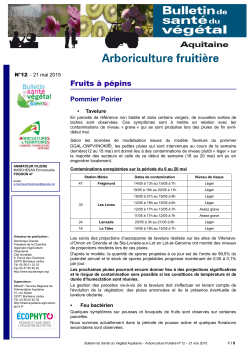 BSV arboriculture Aquitaine NÂ° 12 - DRAAF Poitou