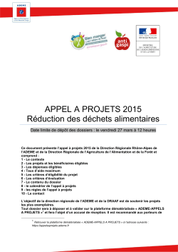 AAP_reduction_dechets_alimentaires_2015 - DRAAF RhÃ´ne