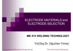 Electrode Materials and Electrode selection