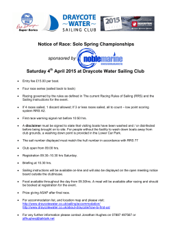 Solo Spring Champs Notice of Race and Sailing Instructions