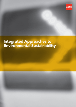 Integrated Approaches to Environmental Sustainability