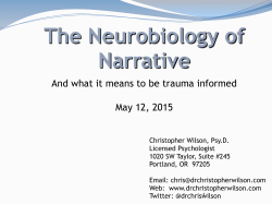 Neurobiology of Narrative - Dr. Christopher Wilson, Psy.D.
