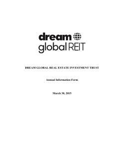 DREAM GLOBAL REAL ESTATE INVESTMENT TRUST Annual