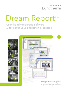 Dream Report for Eurotherm Brochure
