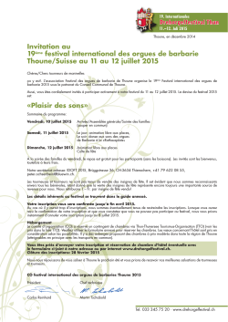 Brief Einladung-F.indd - Internationales Drehorgelfestival Thun