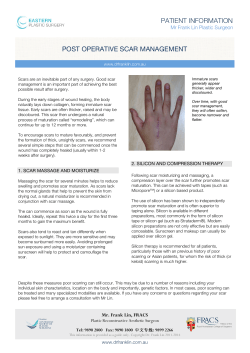 post operative scar management patient information