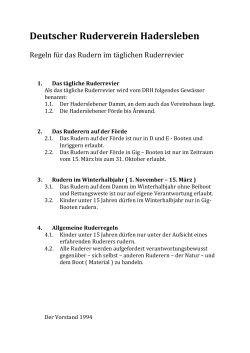 Ruderregeln - Deutscher Ruderverein Hadersleben