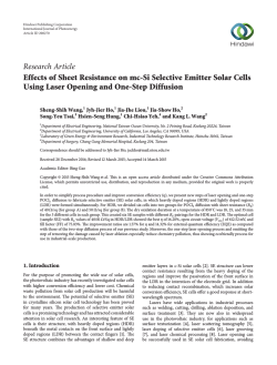 Effects of Sheet Resistance on mc-Si Selective Emitter Solar