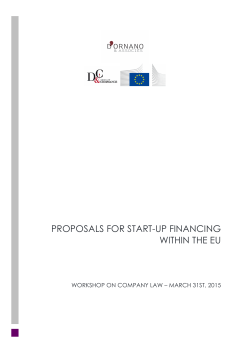 proposals for start-up financing within the eu