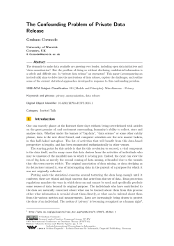 The Confounding Problem of Private Data Release