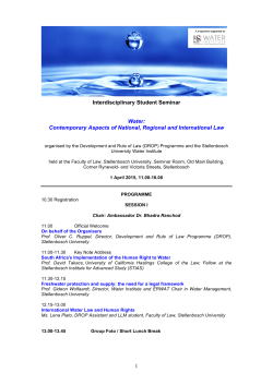 Programme - The Development and Rule of Law Programme (DROP)